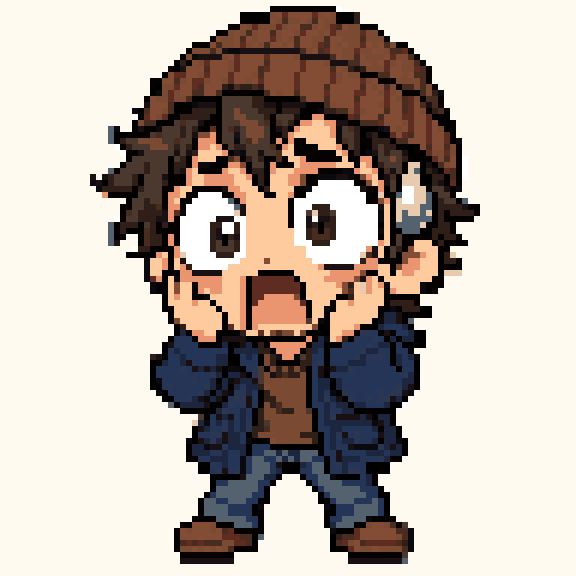 Bryan Hodukavich Panic Face pixel art meme