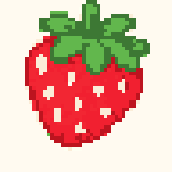 Strawberry pixel art template