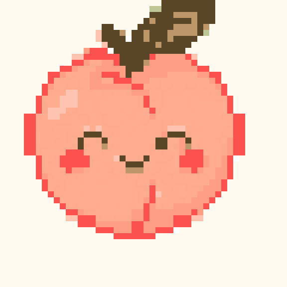 Happy Peach pixel art template