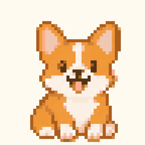 Corgi Companion pixel pattern