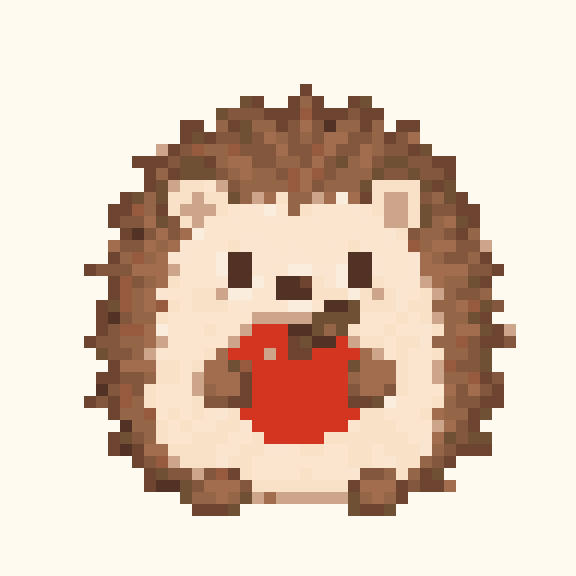 Apple Hedgehog pixel pattern