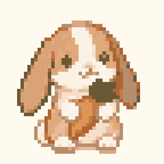 Carrot Bunny pixel pattern