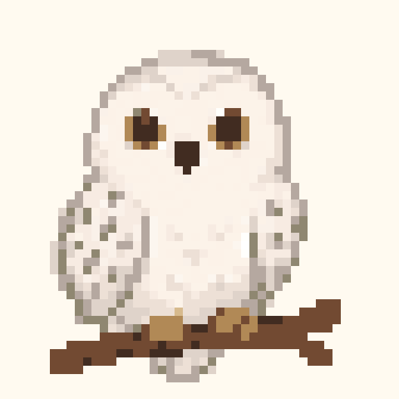 Snowy Owl pixel pattern