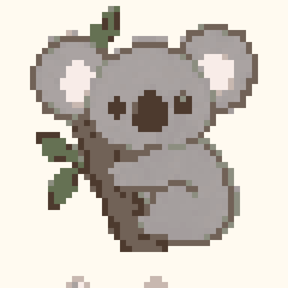 Branch Koala pixel pattern