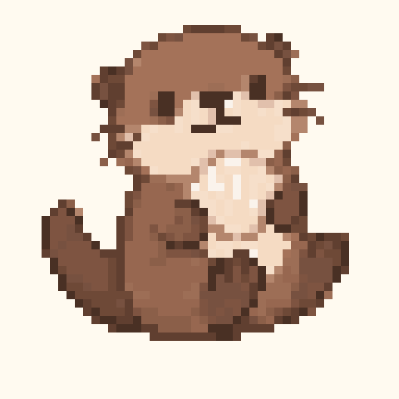 Seashell Otter pixel pattern