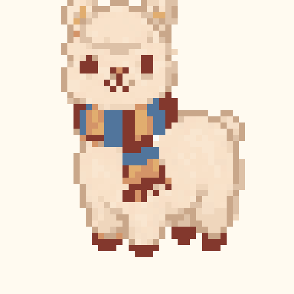 Cozy Alpaca pixel pattern