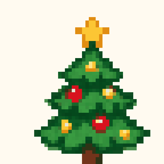 Starry Evergreen pixel pattern