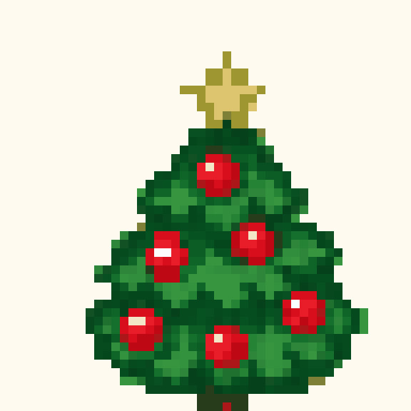 Round Bauble Tree pixel pattern