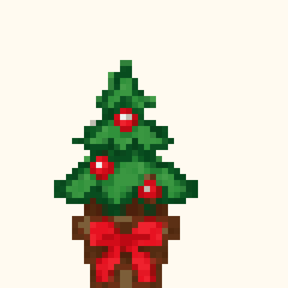 Potted Holiday Fir pixel pattern