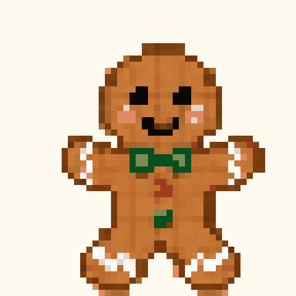 Gingerbread Smile pixel pattern