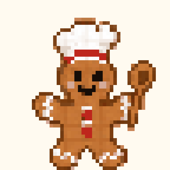 Gingerbread Baker pixel pattern