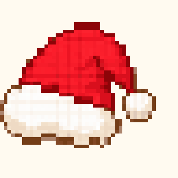 Cozy Santa Hat pixel pattern