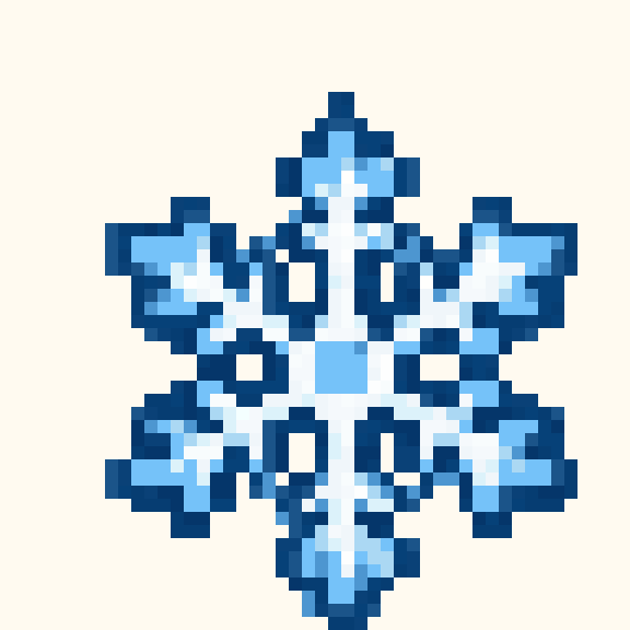Icy Snowflake pixel pattern