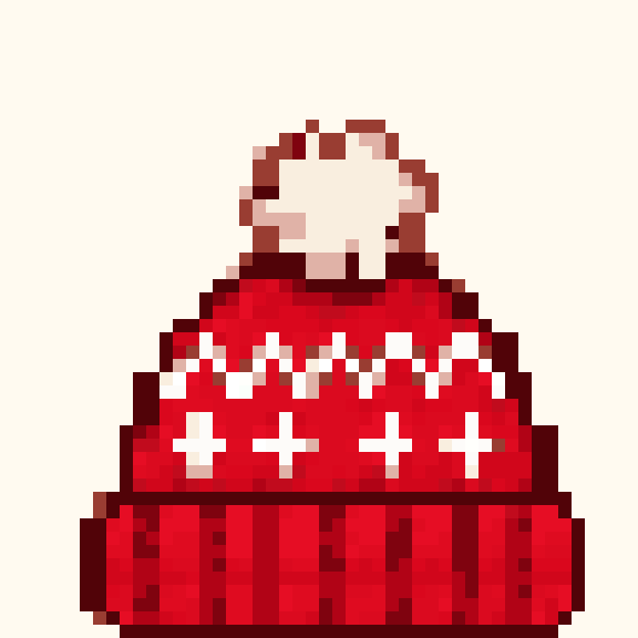 Snowflake Knit Hat pixel pattern