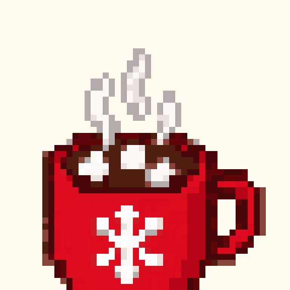Marshmallow Cocoa pixel pattern