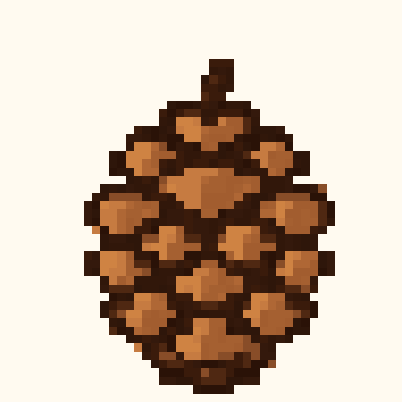 Woodland Pinecone pixel pattern