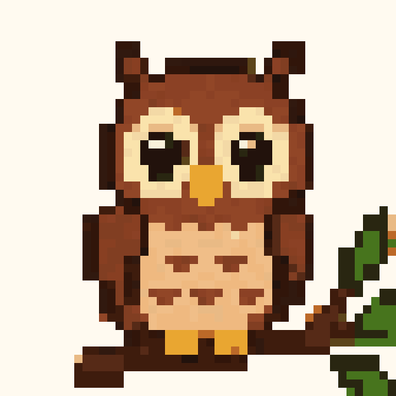 Branch Owl pixel pattern