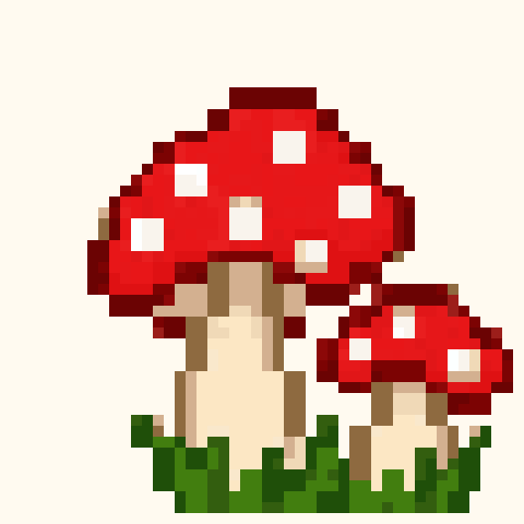 Toadstool Pair pixel pattern