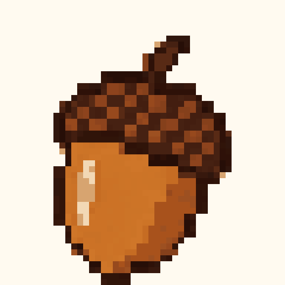 Golden Acorn pixel pattern