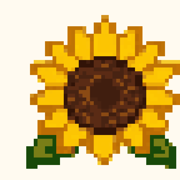 Harvest Sunflower pixel pattern