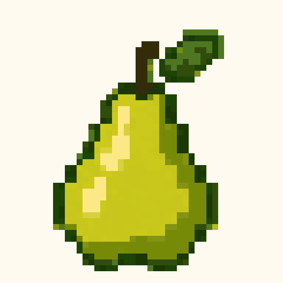 Green Autumn Pear pixel pattern
