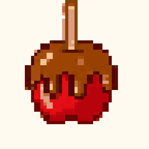 Caramel Apple pixel pattern