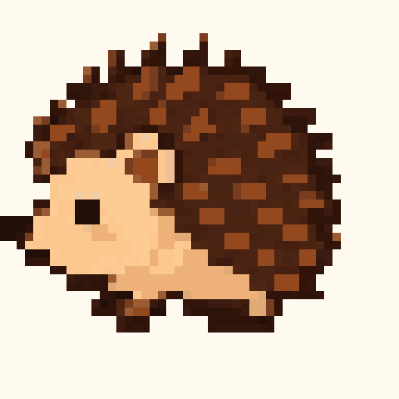 Autumn Hedgehog pixel pattern