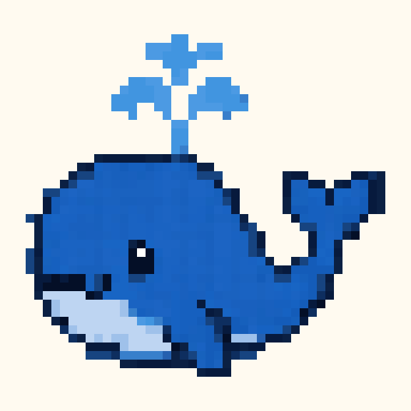 Blue Whale pixel pattern