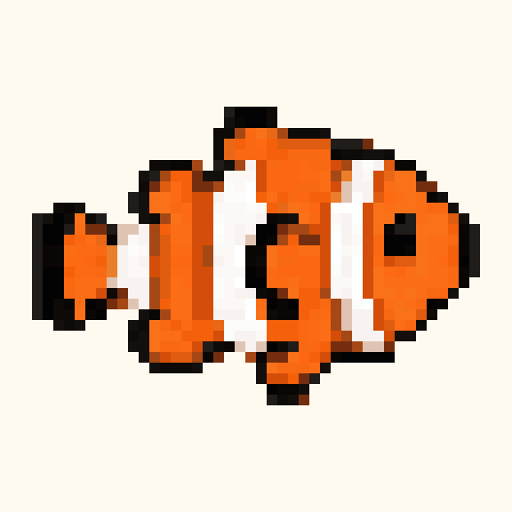 Clownfish pixel pattern