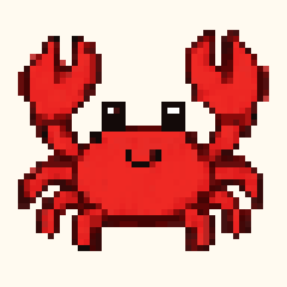 Red Crab pixel pattern