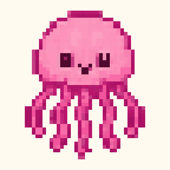 Pink Jellyfish pixel pattern