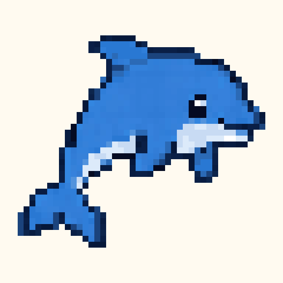 Dolphin pixel pattern