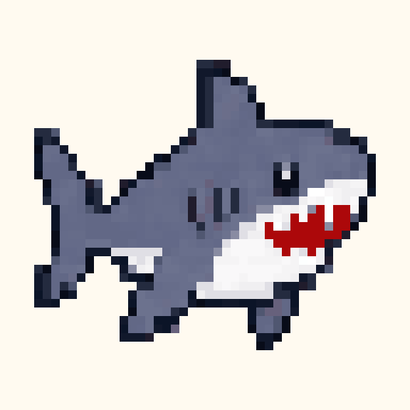 Shark pixel pattern