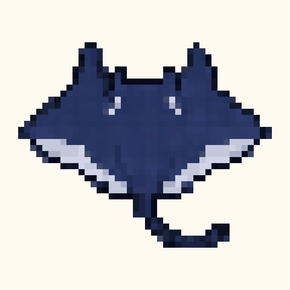 Manta Ray pixel pattern