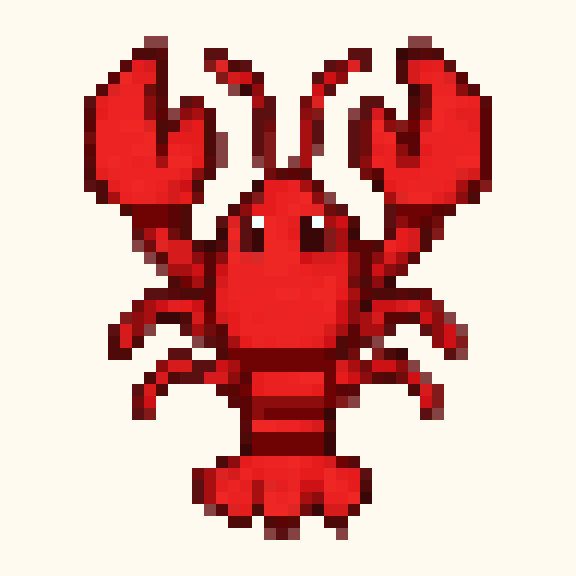 Lobster pixel pattern