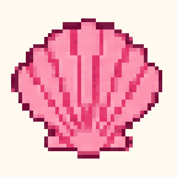 Scallop Shell pixel pattern