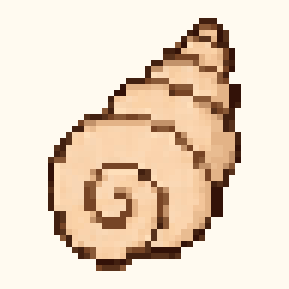 Spiral Shell pixel pattern