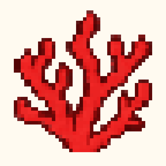 Red Coral pixel pattern