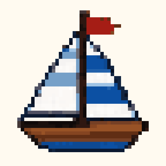 Sailboat pixel pattern