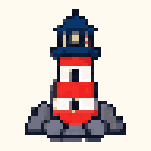 Lighthouse pixel pattern