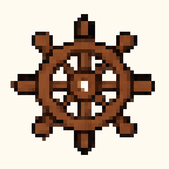 Ship Wheel pixel pattern