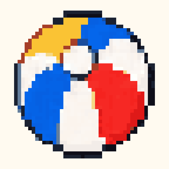 Beach Ball pixel pattern