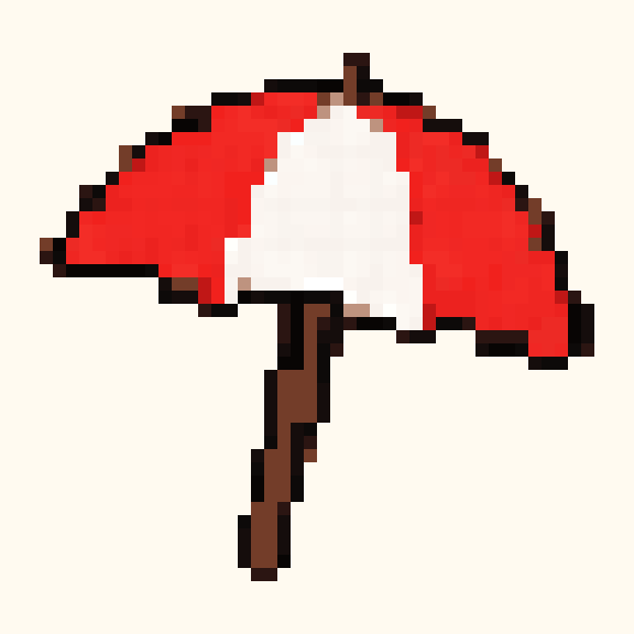 Striped Umbrella pixel pattern