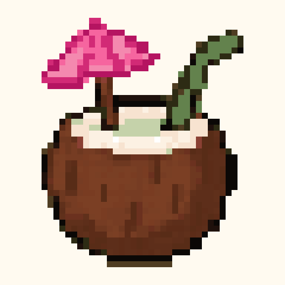 Coconut Drink pixel pattern