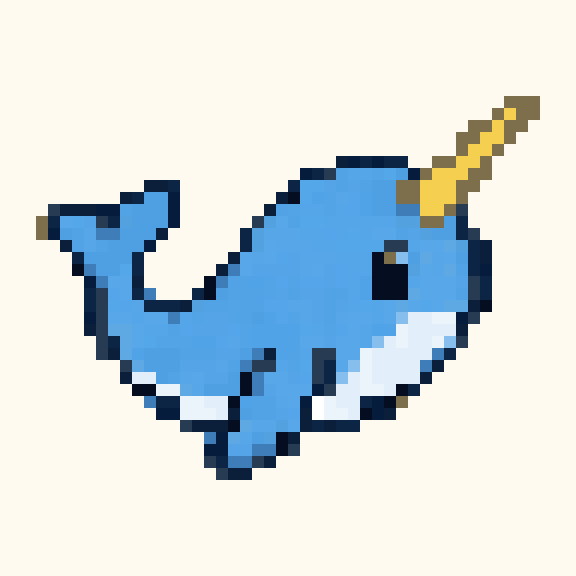 Narwhal pixel pattern