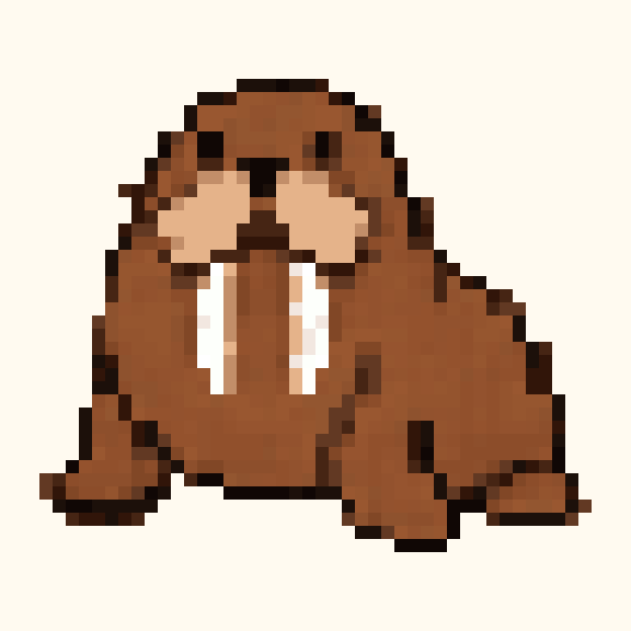 Walrus pixel pattern