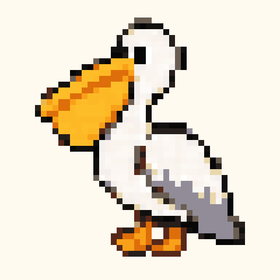 Pelican pixel pattern