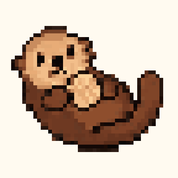 Sea Otter pixel pattern