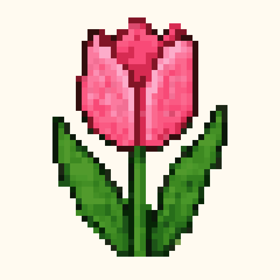 Pink Tulip pixel pattern