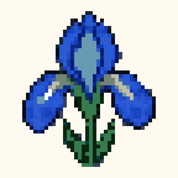 Blue Iris pixel pattern
